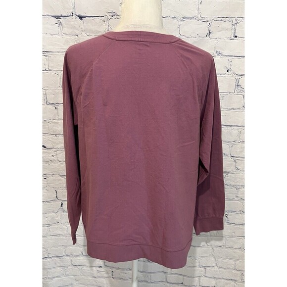 D&Co Women’s V Neck Long Sleeve Top Size Large Berry QVC - Picture 4 of 6
